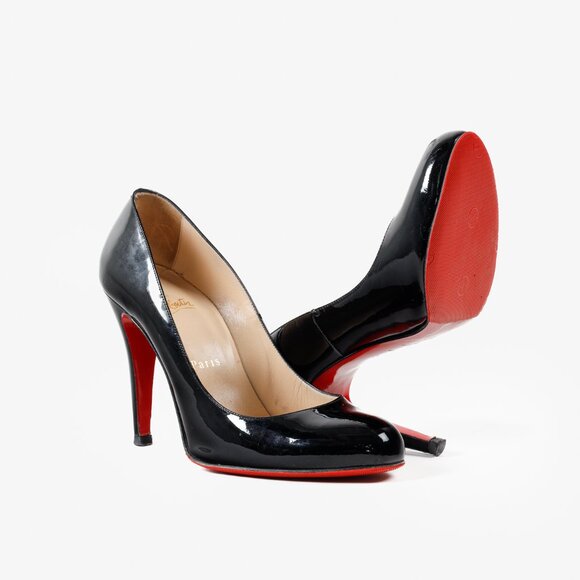 Christian Louboutin Black Patent Calf Leather Pumps. - Picture 4 of 10